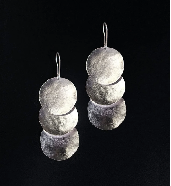 Turama silver & silver and gold drop earrings