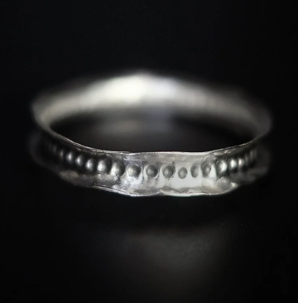 Silver dot bangle
