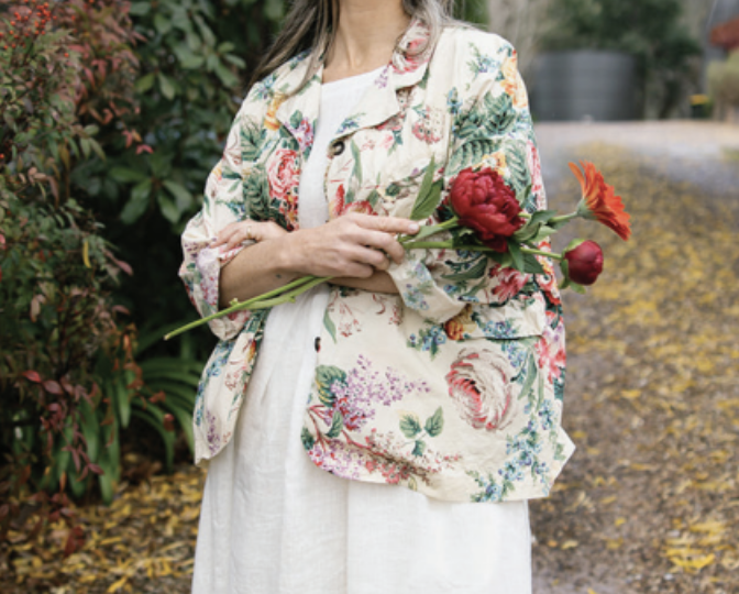 Dominique floral blazer