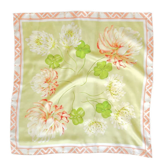 Clover \ silk scarf