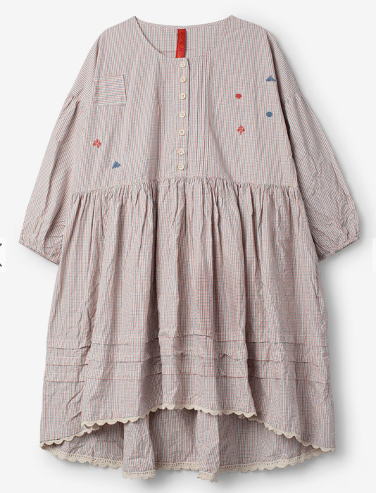Pearl fine check tunic/smock