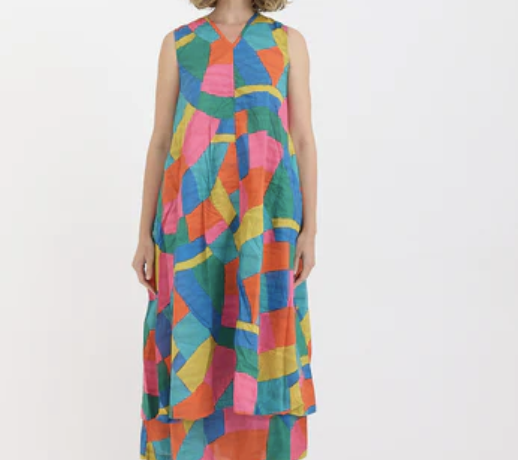Leonora A line midi dress in Liberty