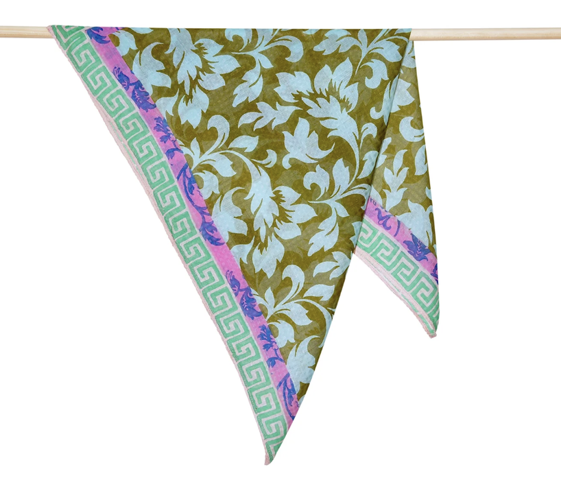 Square bandana - olive leaf motif