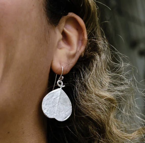 Snow gum silver hook earrings