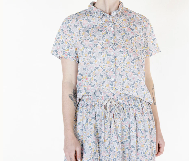 Cliff shirt in tana lawn Liberty cotton 'Betsy'