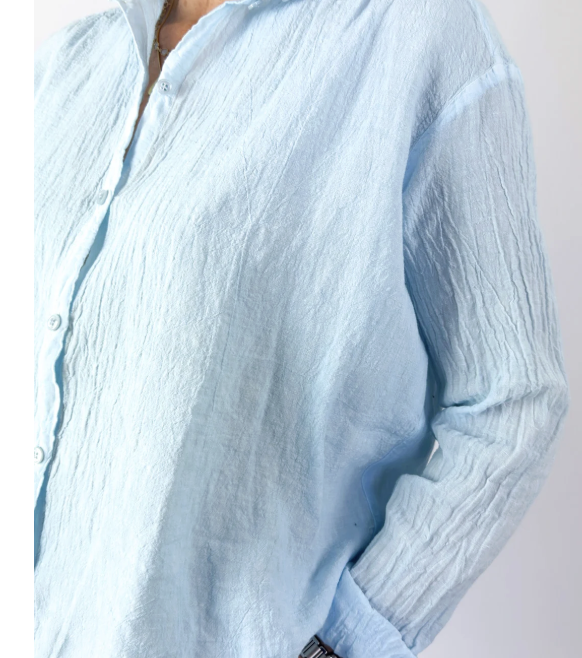 Long sleeve linen shirt 'Natsu'