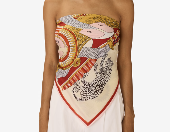 Taj white silk