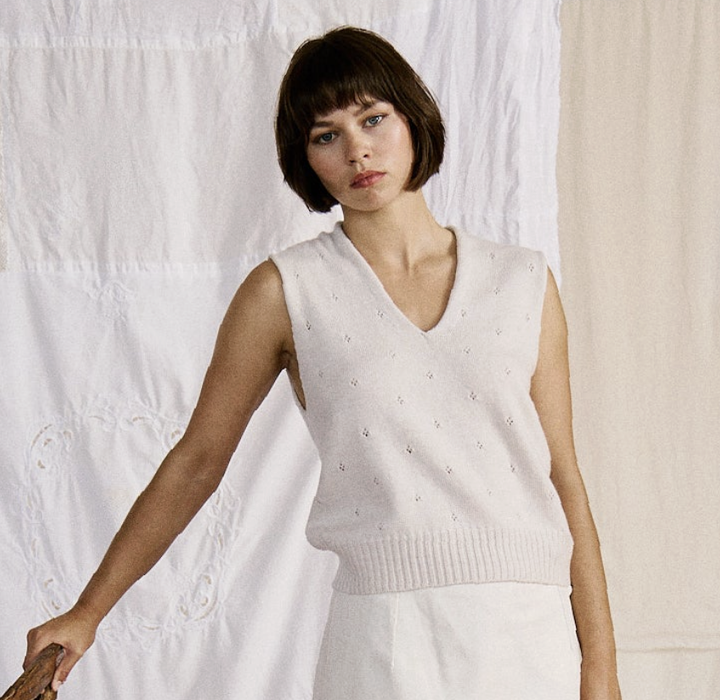 Glimmer lace vest