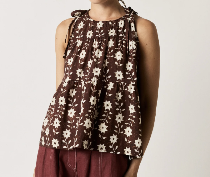 Delta tie blouse