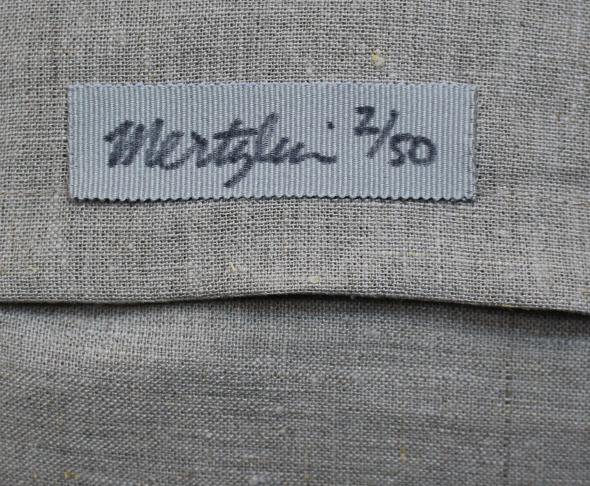 Linen Persimmon cushion