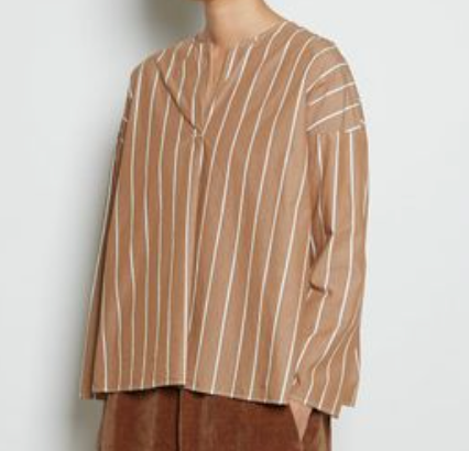 Cotton striped blouse | Boni