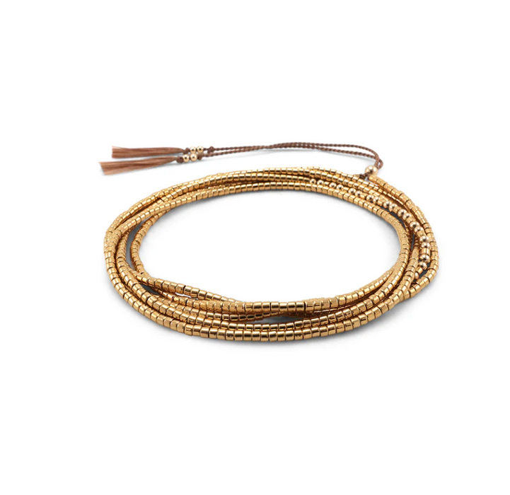 Gobi beaded necklace / bracelet wrap