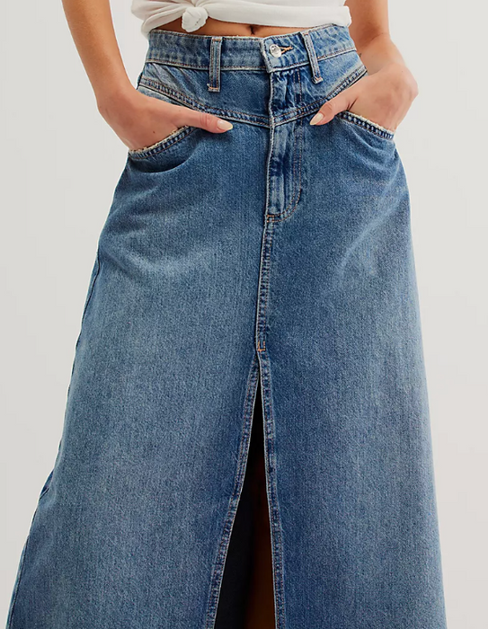 Come as you are - denim maxi skirt