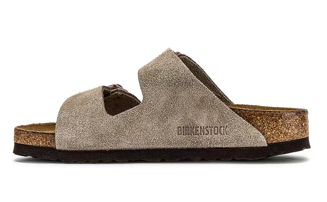 Taupe suede Arizona soft footbed
