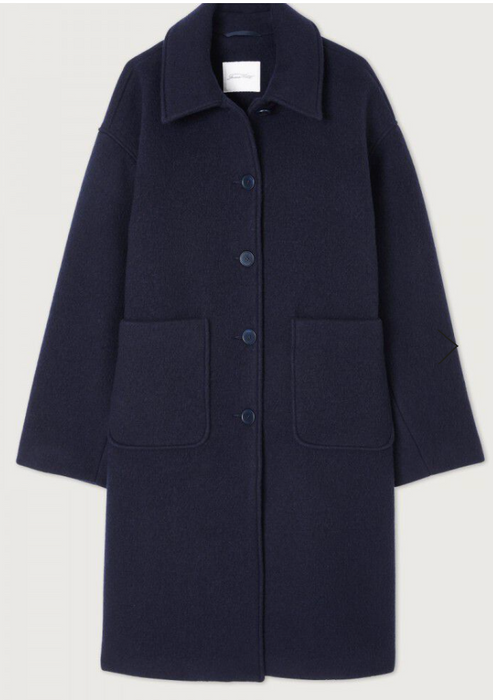 Navy wool coat | Bazbay