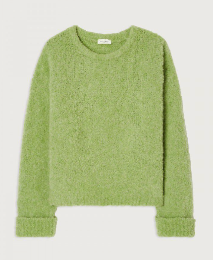 Wool boucle crew neck knit | Zolly