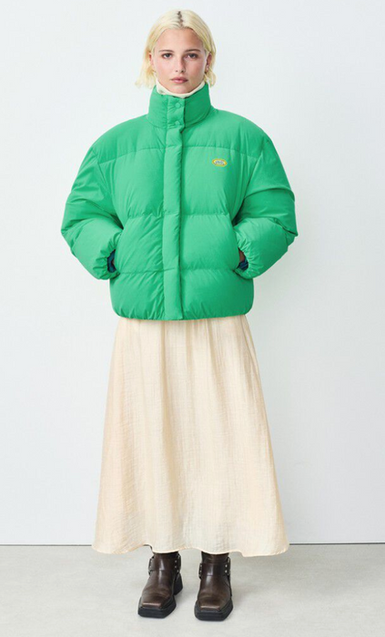 Grass green padded jacket