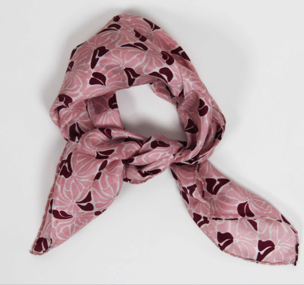 Mini silk scarf | Plumeria