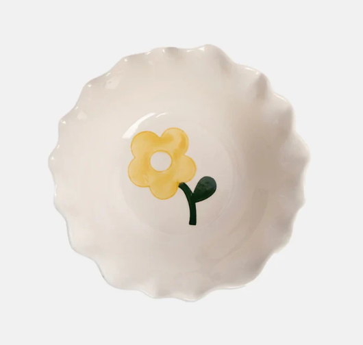 Stripey fluted dessert bowls