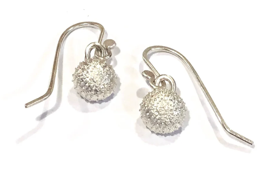 Petite urchin hook earrings