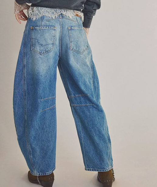 Lucky You barrel jean in pale blue denim