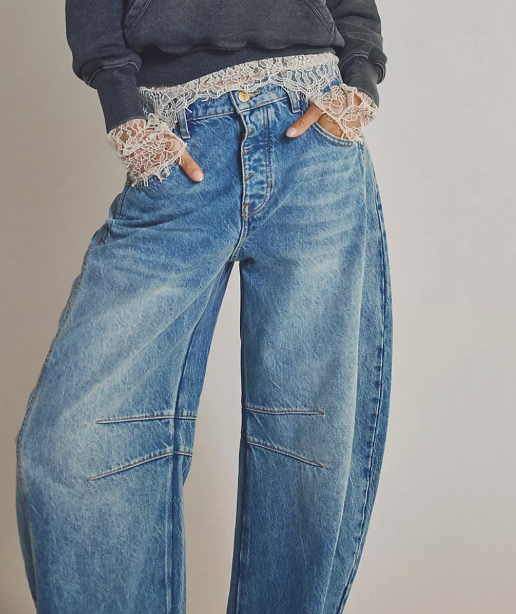 Lucky You barrel jean in pale blue denim