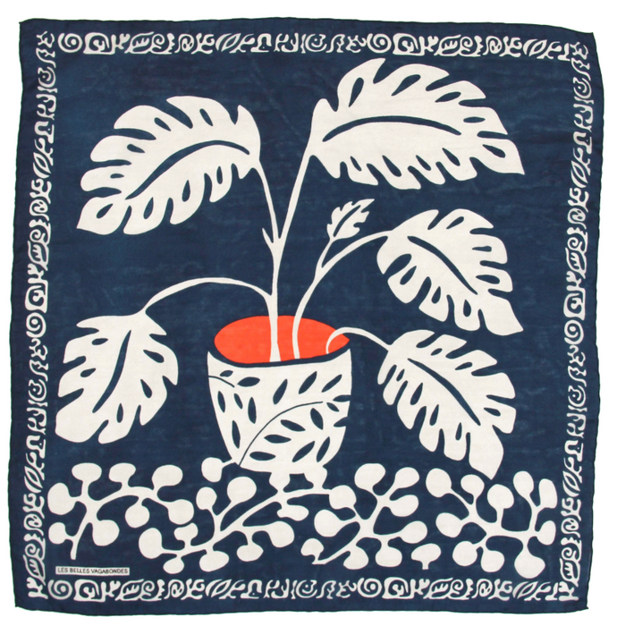 Mini Arum silk scarf