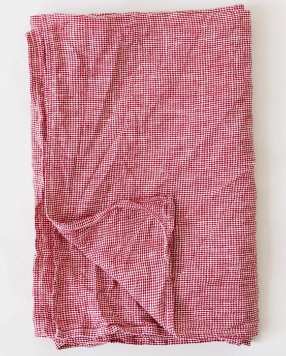 Linen striped tea towel