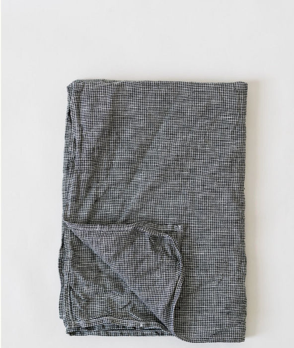 Linen striped tea towel