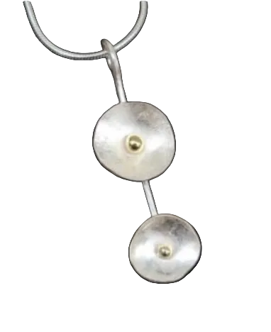 Lunar drop pendant with diamonds