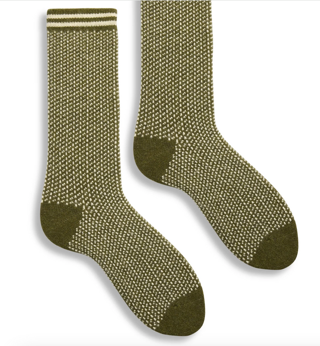 Nordic pattern cashmere wool sock
