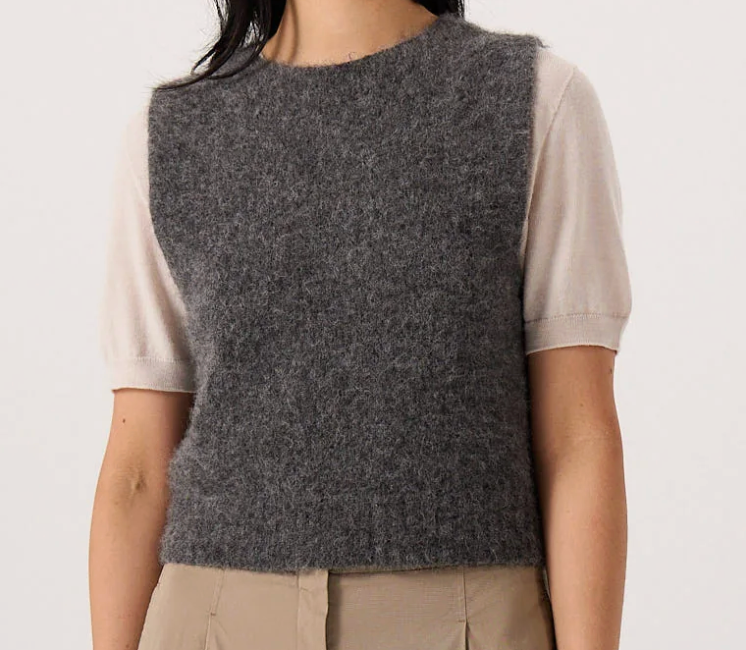 Picnic vest in alpaca and wool
