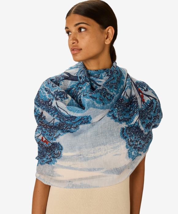 Ambroise linen and cotton scarf