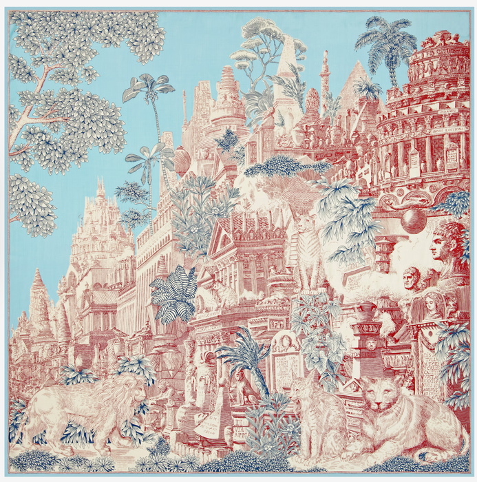 Piranesi large square scarf