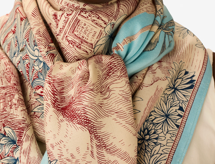 Piranesi large square scarf