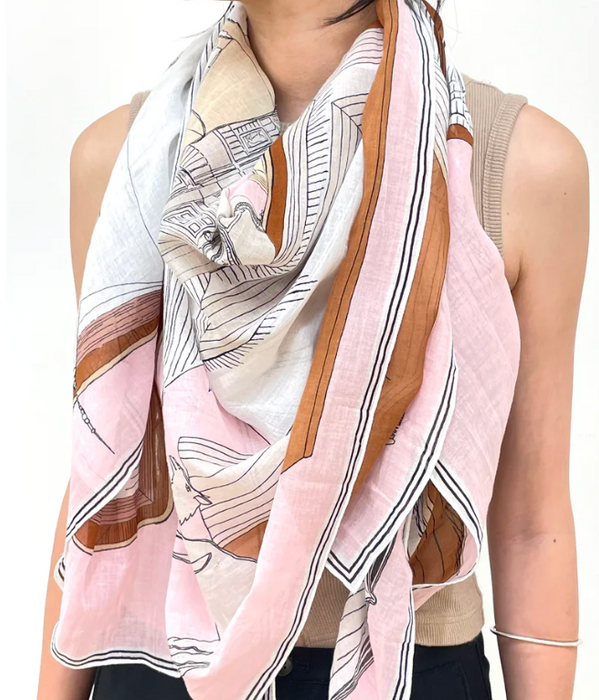 Museum scarf in cotton