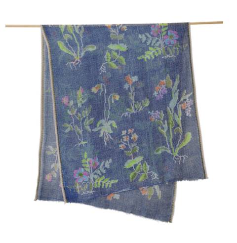 Linen and cotton shawl wrap