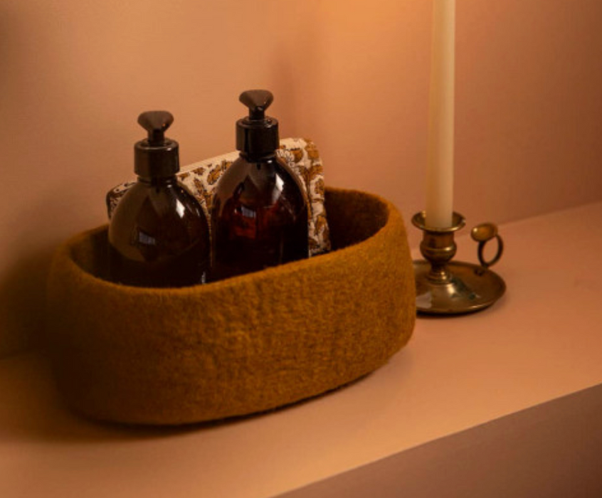 Felted long basket