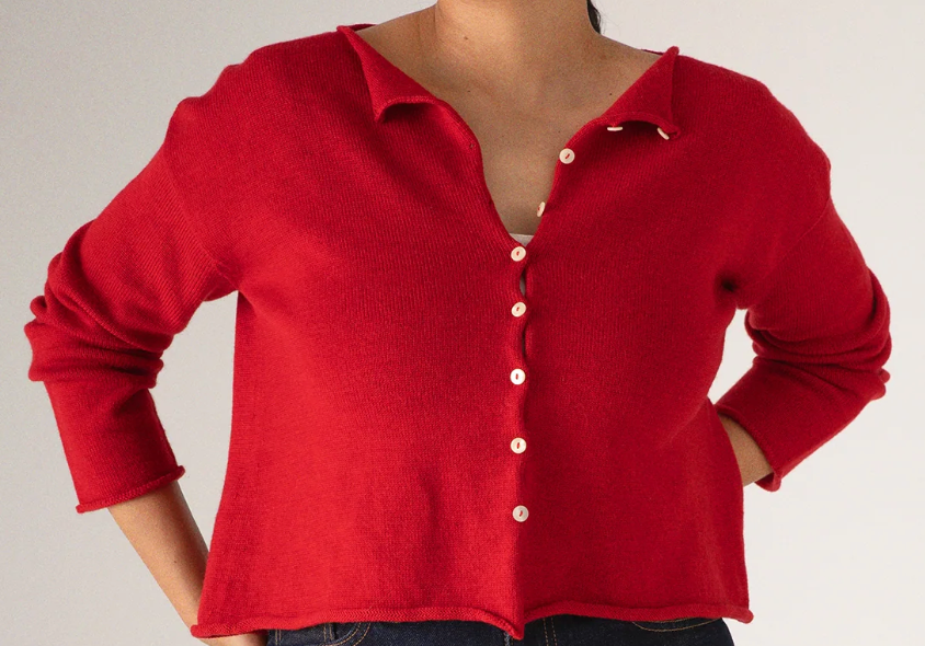 Doll's reversible cardigan