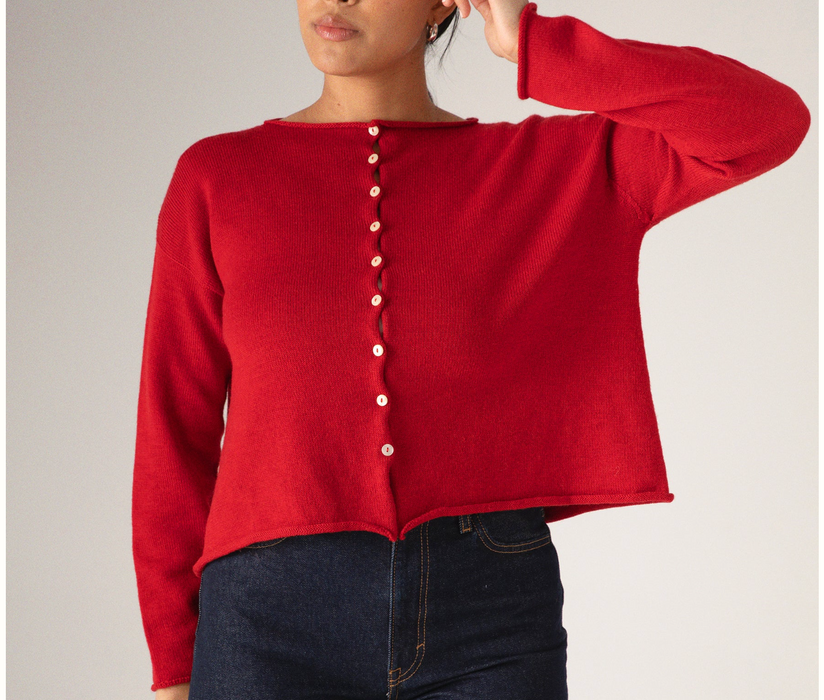 Doll's reversible cardigan