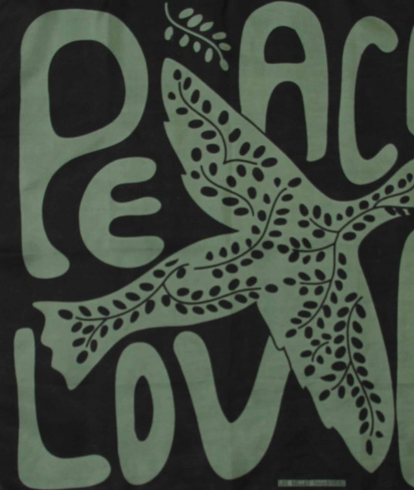 Peace love silk scarf