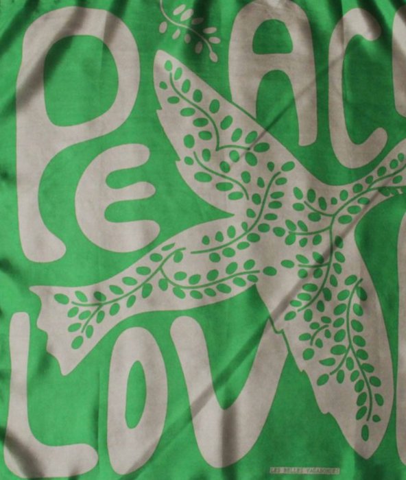Peace love silk scarf