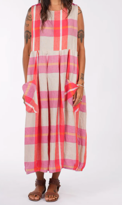 Sartene French linen sleeveless dress