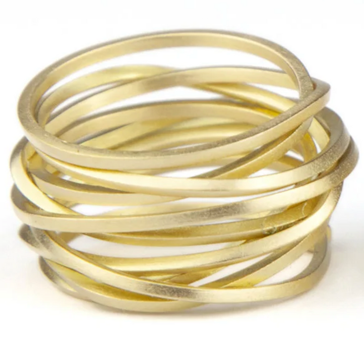 Gold coil ring