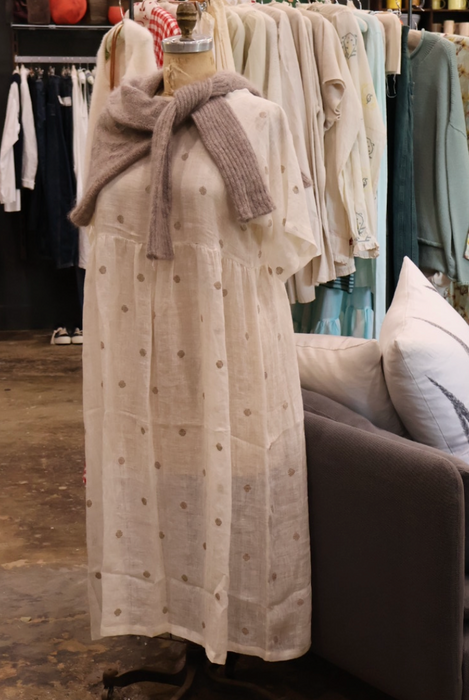 Brown spotted dress
