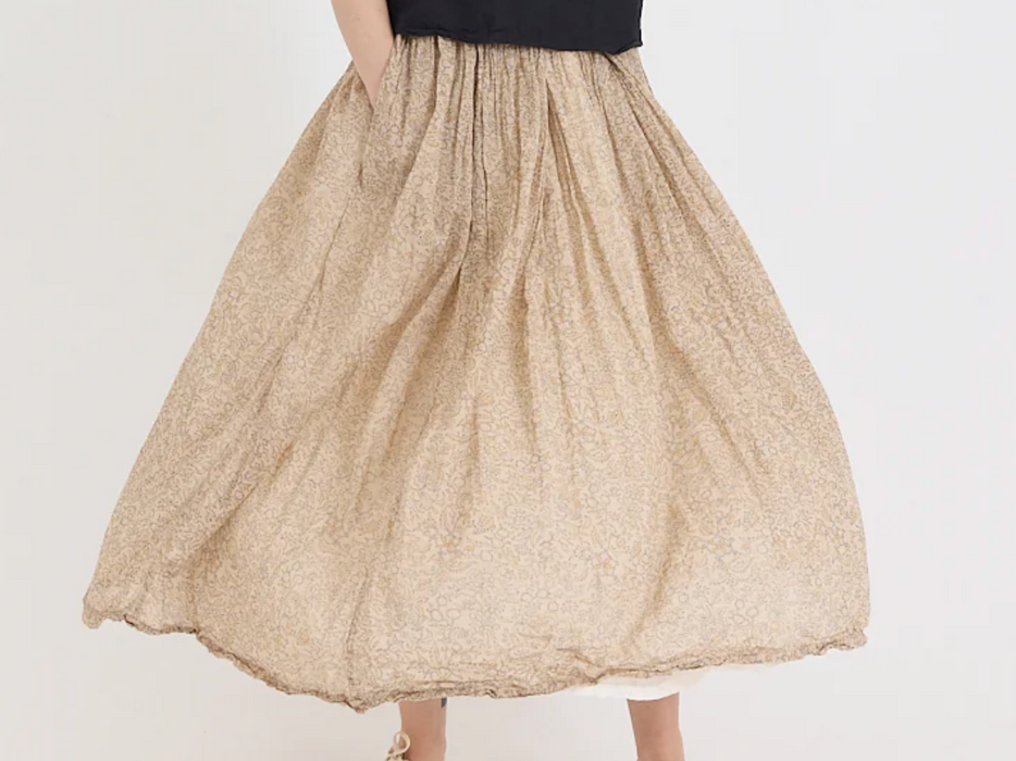 Ulla double cotton voile skirt | Ginza print
