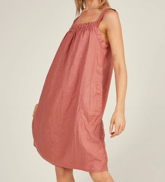 Beached linen dress
