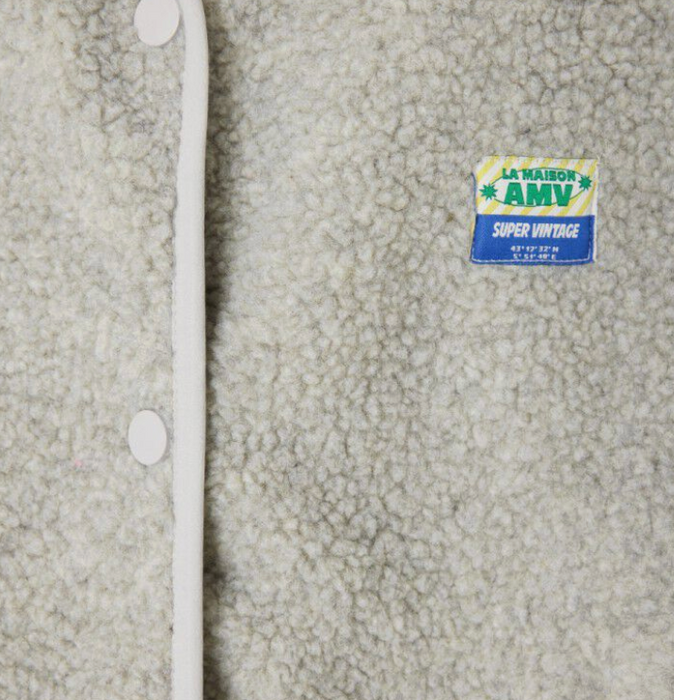 Fleece boucle vest - earth tones