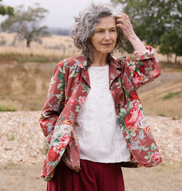 Dominique blazer in floral chintz