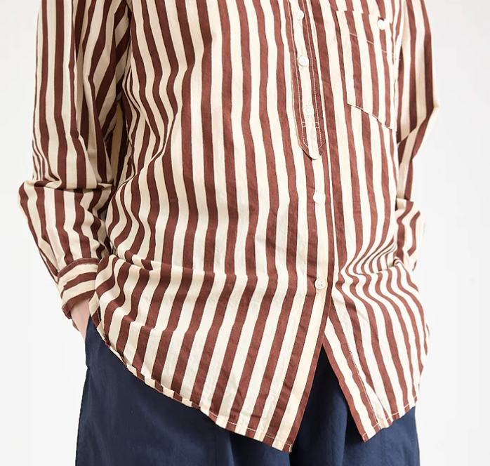 Italy shirt in coco stripe